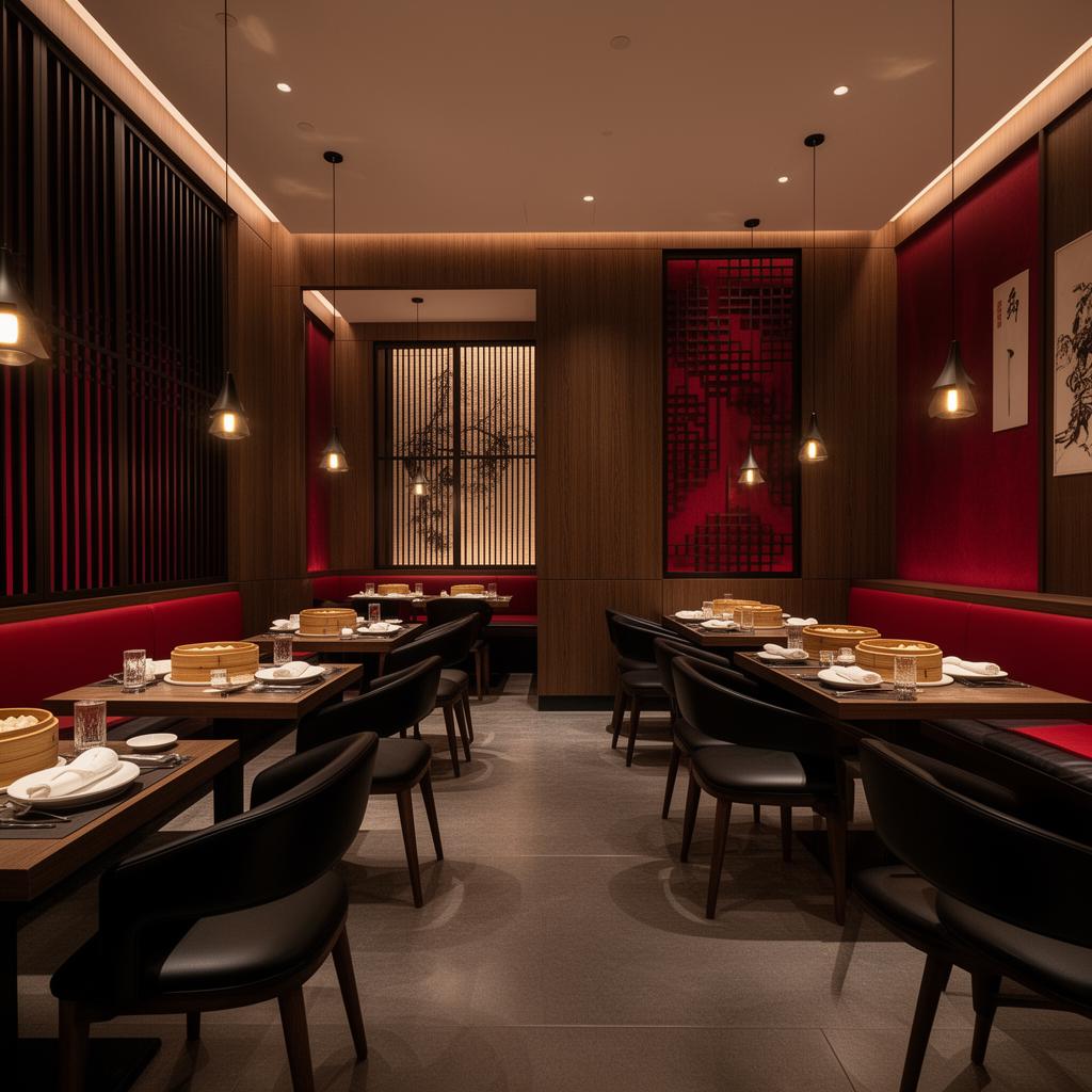 Elegant Bao Bao Dimsum Cafe style interior concept